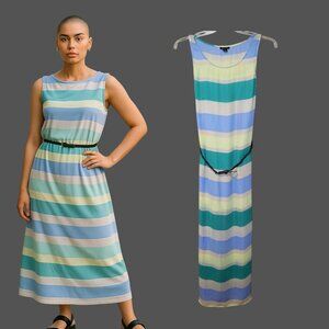 I LOVE RONSON  Women's Sz M Chiffon Maxi DRESS